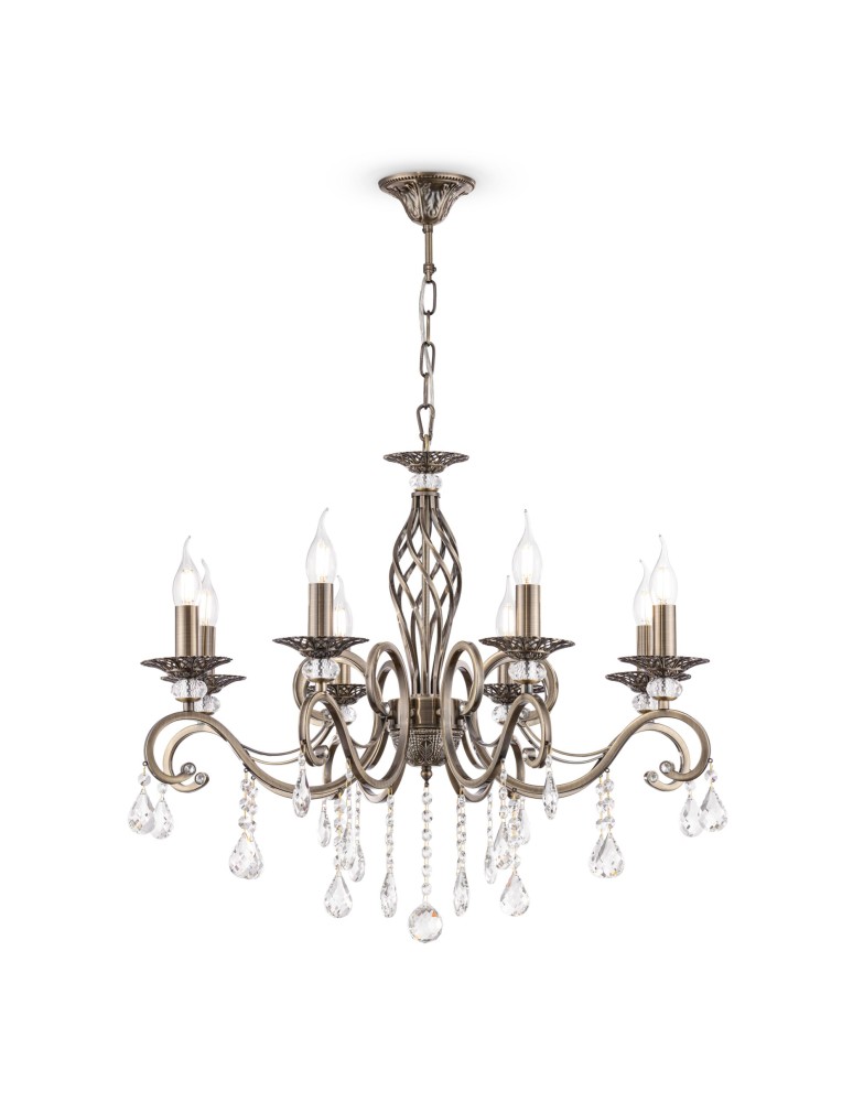 Maytoni Grace 8xE14 60W żyrandol RC247-PL-08-R mosiądz