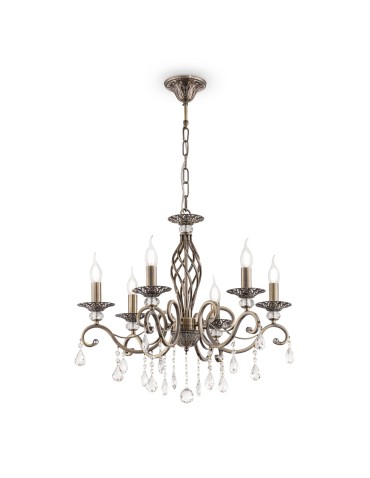 Maytoni Grace 6xE14 60W żyrandol RC247-PL-06-R mosiądz