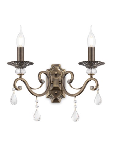 Maytoni Grace 2xE14 60W kinkiet RC247-WL-02-R mosiądz