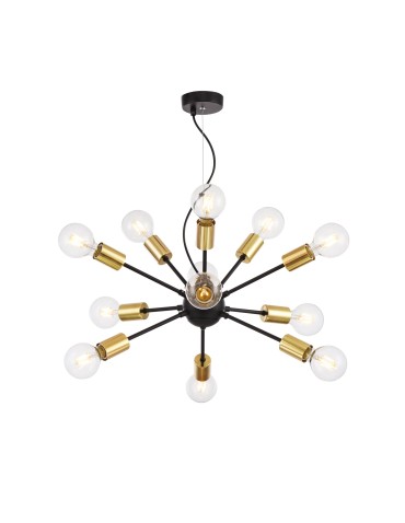 Maytoni Jackson 12xE27 7W wisząca T546PL-12B czarny