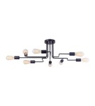 Lampy sufitowe loftowe - industrialne - Maytoni Gilbert 8xE27 60W sufitowa T532CL-08B czarny - product 1