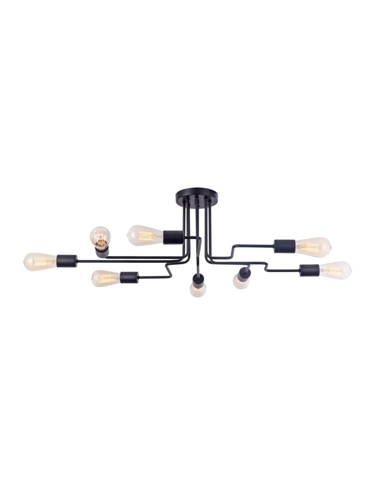 Maytoni Gilbert 8xE27 60W sufitowa T532CL-08B czarny