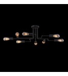 Lampy sufitowe loftowe - industrialne - Maytoni Gilbert 8xE27 60W sufitowa T532CL-08B czarny - product 2