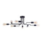 Lampy sufitowe loftowe - industrialne - Maytoni Gilbert 8xE27 60W sufitowa T532CL-08B czarny - product 5