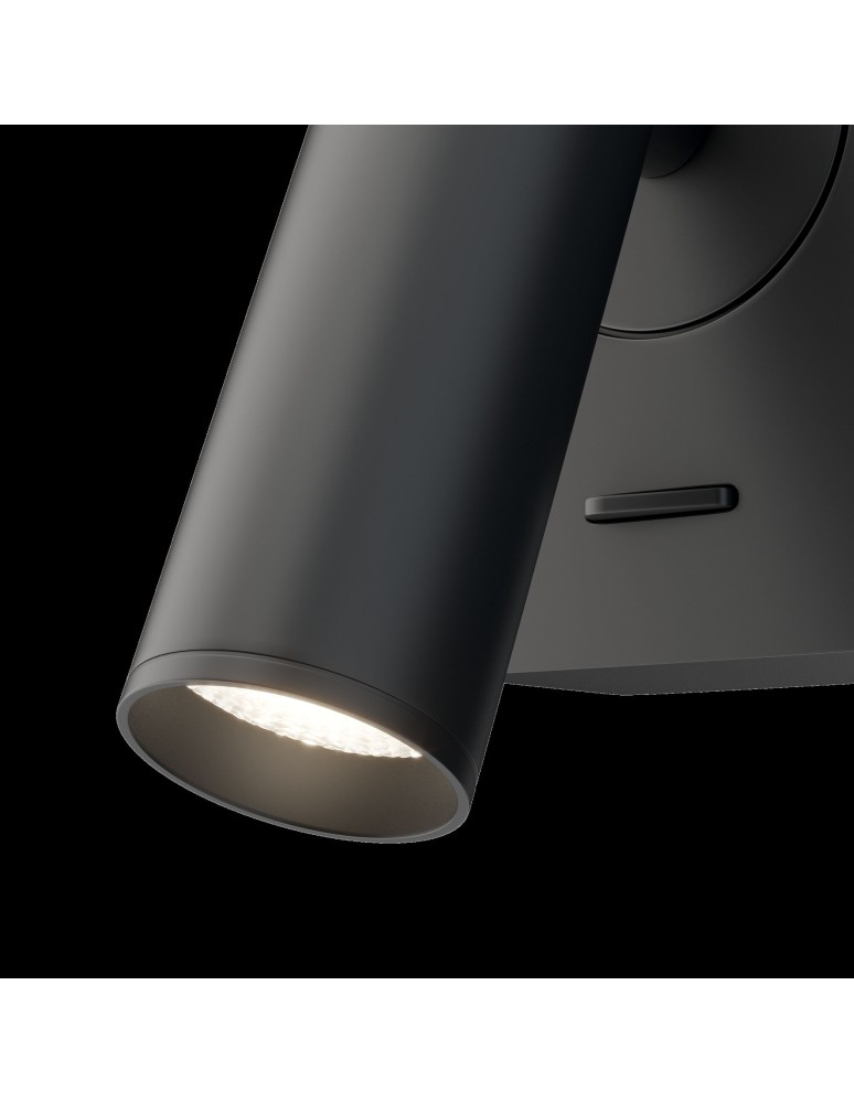 Maytoni MIRAX LED 3W 150lm 3000K czarny kinkiet C039WL-L3B3K Maytoni MIRAX LED 3W 150lm 3000K czarny kinkiet C039WL-L3B3K