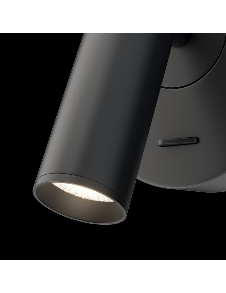Maytoni Mirax Ścienna LED 3.2W 3032K 230lm Czarny C038WL-L3B3K Maytoni Mirax Ścienna LED 3.2W 3032K 230lm Czarny C038WL-L3B3K