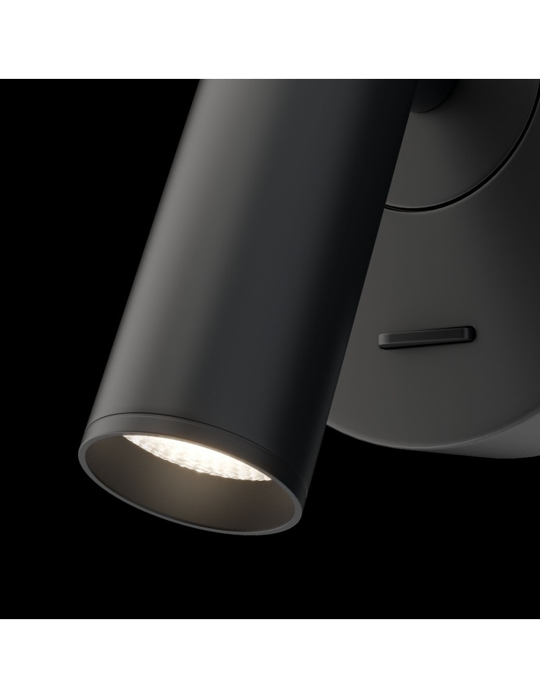 Maytoni Mirax Ścienna LED 3.2W 3032K 230lm Czarny C038WL-L3B3K Maytoni Mirax Ścienna LED 3.2W 3032K 230lm Czarny C038WL-L3B3K