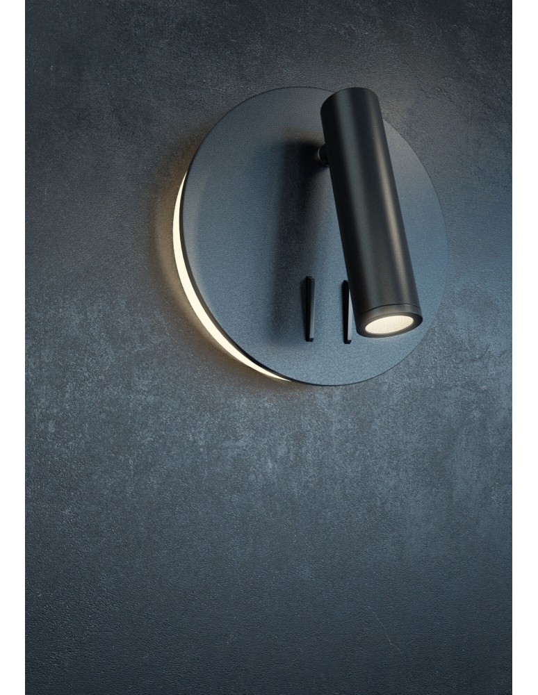 Maytoni Ios 176 LED 9W 3000K 540lm kinkiet C176-WL-01-6W-B czarny Maytoni Ios 176 LED 9W 3000K 540lm kinkiet C176-WL-01-6W-B czarny
