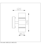 Kinkiety zewnętrzne - Lucide ARNE-LED 2x GU10 LED/5W Czarny 14867/11/30 Kinkiet - produkt 4