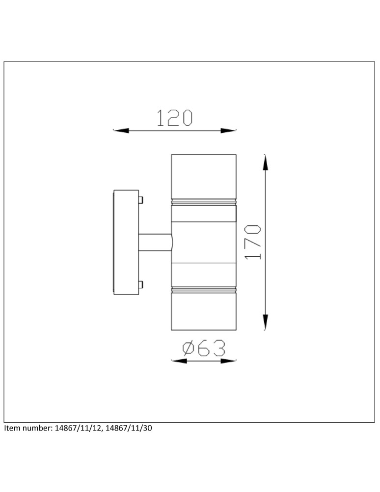 Lucide ARNE-LED 2x GU10 LED/5W Czarny 14867/11/30 Kinkiet