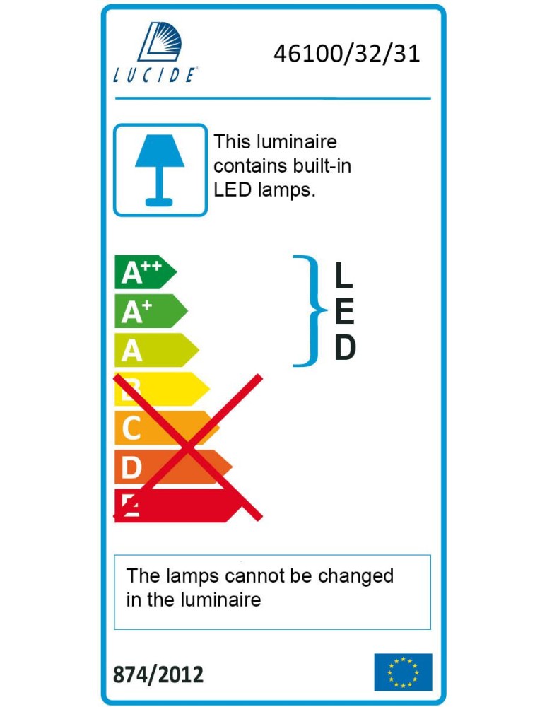 Lucide TALOWE LED D45cm 32W 3000K Biały 46100/32/31 Plafon