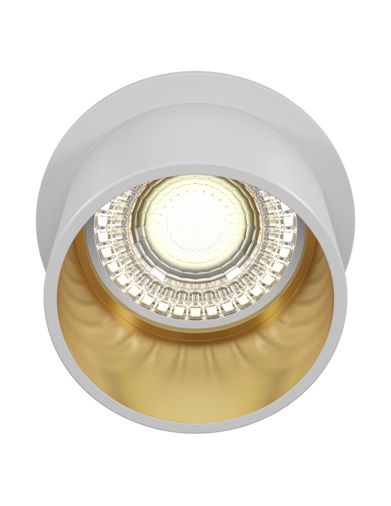 Maytoni Reif Downlight GU10 1x50W   Biały  Złoty DL050-01WG Maytoni Reif Downlight GU10 1x50W   Biały  Złoty DL050-01WG