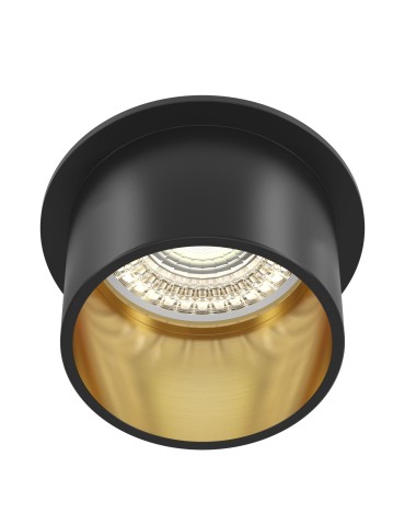 Maytoni Reif Downlight GU10 1x50W   Czarny  Złoty DL050-01GB