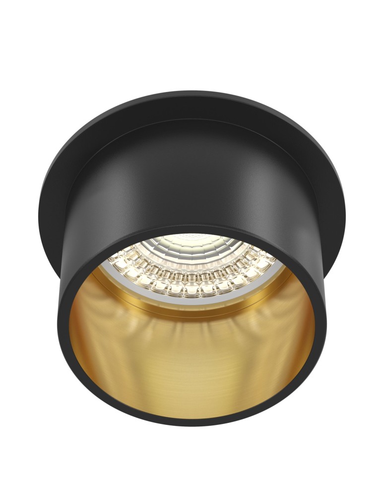 Maytoni Reif Downlight GU10 1x50W   Czarny  Złoty DL050-01GB Maytoni Reif Downlight GU10 1x50W   Czarny  Złoty DL050-01GB