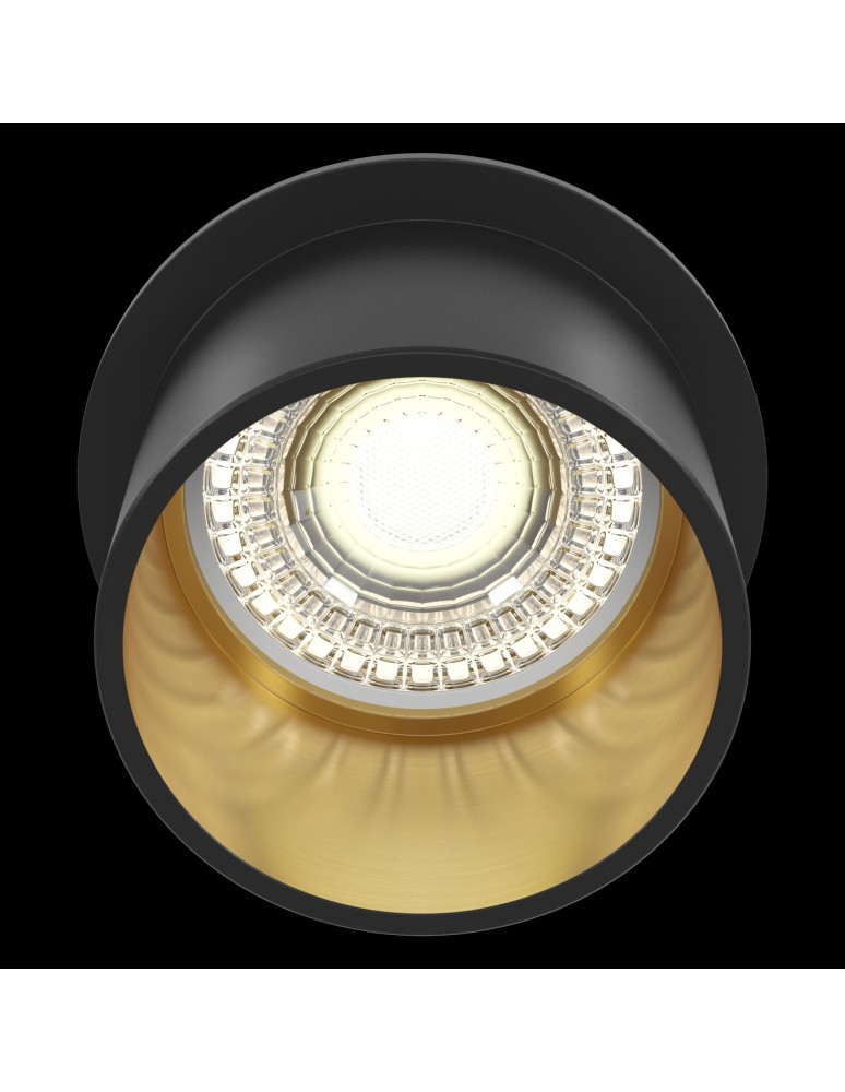 Maytoni Reif Downlight GU10 1x50W   Czarny  Złoty DL050-01GB Maytoni Reif Downlight GU10 1x50W   Czarny  Złoty DL050-01GB