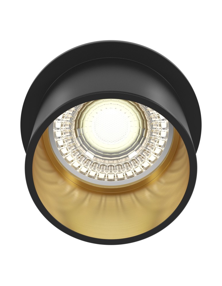 Maytoni Reif Downlight GU10 1x50W   Czarny  Złoty DL050-01GB Maytoni Reif Downlight GU10 1x50W   Czarny  Złoty DL050-01GB