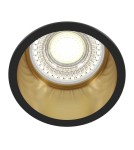 Lampy podtynkowe okrągłe - Maytoni Reif Downlight GU10 1x50W   Czarny  Złoty DL049-01GB - product 1