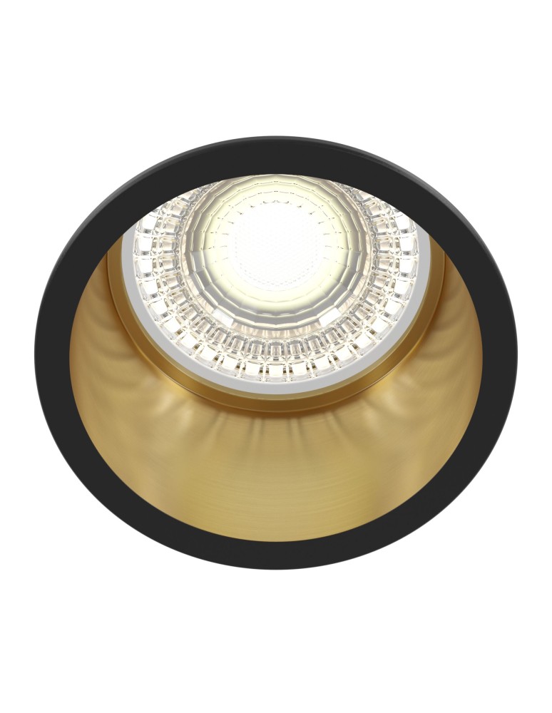 Maytoni Reif Downlight GU10 1x50W   Czarny  Złoty DL049-01GB