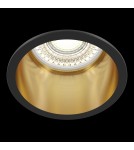 Lampy podtynkowe okrągłe - Maytoni Reif Downlight GU10 1x50W   Czarny  Złoty DL049-01GB - product 2
