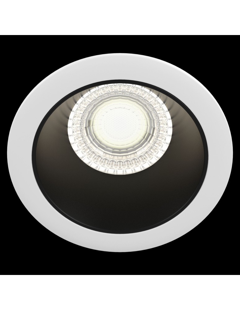 Lampy podtynkowe okrągłe - Maytoni Share Downlight GU10 1x15W   Czarny  Biały DL053-01WB - product kolory-swiatla.pl 3