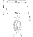 Lampy stołowe klasyczne - Elstead AEGAN 1x60W E27 AG/TL POL NICKEL Biurkowa - product 2