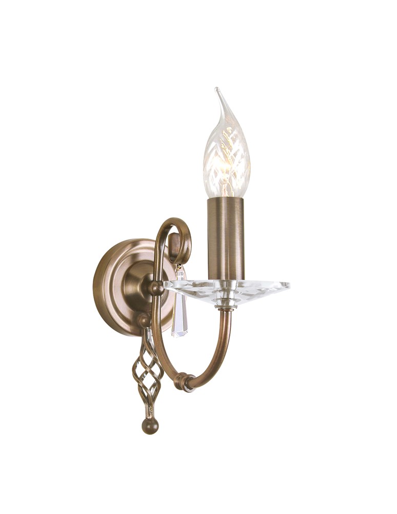 Kinkiety świecznikowe - Elstead AEGAN 1x60W E14 AG1 AGED BRASS Kinkiet - produkt kolory-swiatla.pl 1