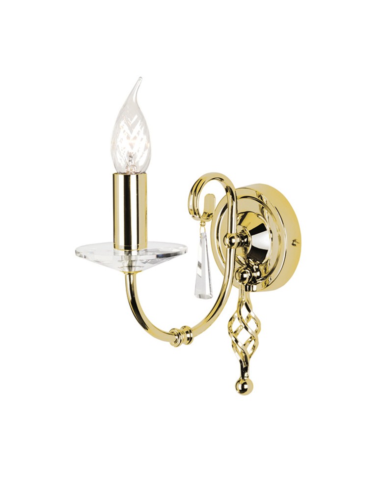 Kinkiety świecznikowe - Elstead AEGAN 1x60W E14 AG1 POL BRASS Kinkiet - produkt kolory-swiatla.pl 1