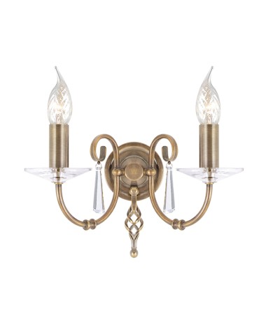Elstead AEGAN 2x60W E14 AG2 AGED BRASS Kinkiet