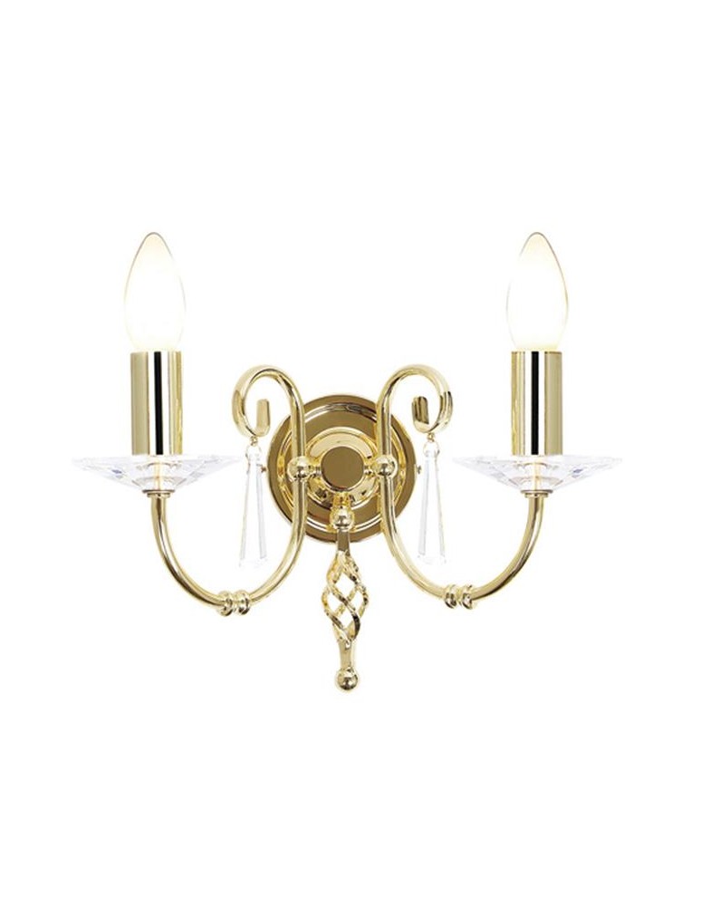 Kinkiety świecznikowe - Elstead AEGAN 2x60W E14 AG2 POL BRASS Kinkiet - produkt kolory-swiatla.pl 1