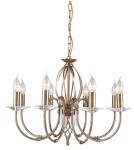 Żyrandole świecznikowe - Elstead AEGAN 8x60W E14 AG8 AGED BRASS Żyrandol - product 1