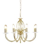 Żyrandole świecznikowe - Elstead AEGAN 8x60W E14 AG8 POL BRASS Żyrandol - product 1