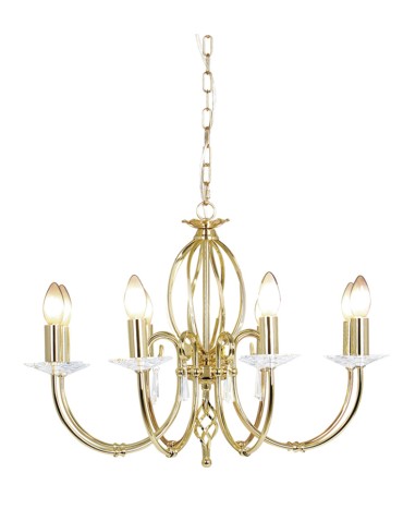 Elstead AEGAN 8x60W E14 AG8 POL BRASS Żyrandol