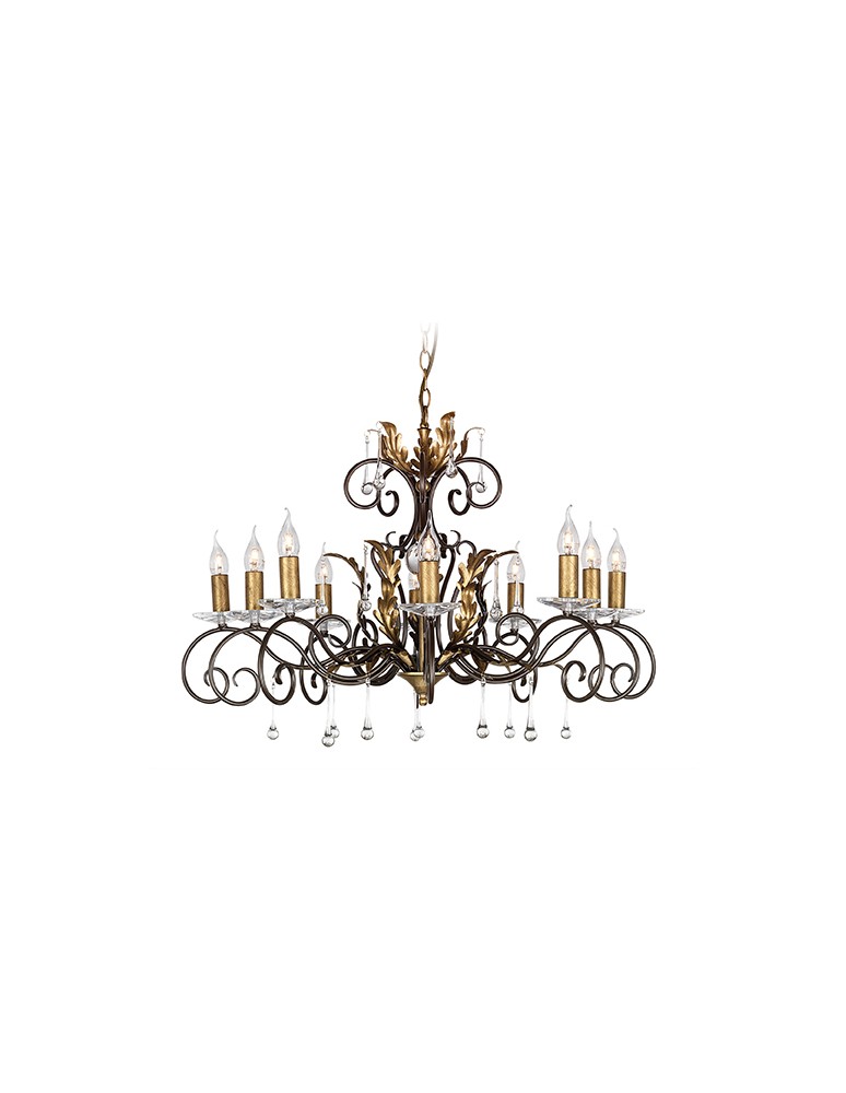 Żyrandole świecznikowe - Elstead Lighting Interior Wisząca AMARILLI 10x60W E14 AML10 BRONZE - produkt kolory-swiatla.pl 1