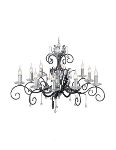 Elstead Lighting Interior Wisząca AMARILLI 10x60W E14 AML10 BLK/SILVER