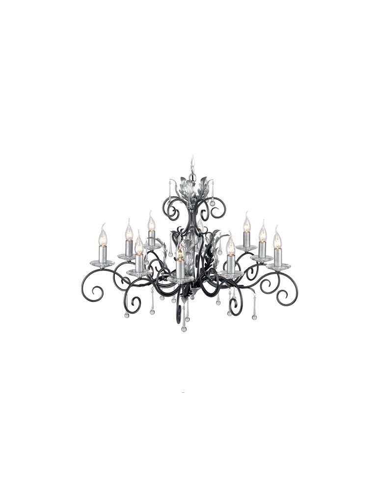Żyrandole świecznikowe - Elstead Lighting Interior Wisząca AMARILLI 10x60W E14 AML10 BLK/SILVER - produkt kolory-swiatla.pl 1