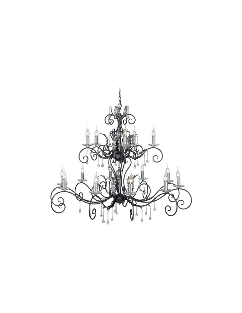 Żyrandole świecznikowe - Elstead Lighting Interior Wisząca AMARILLI 15x60W E14 AML15 BLK/SILVER - produkt kolory-swiatla.pl 1