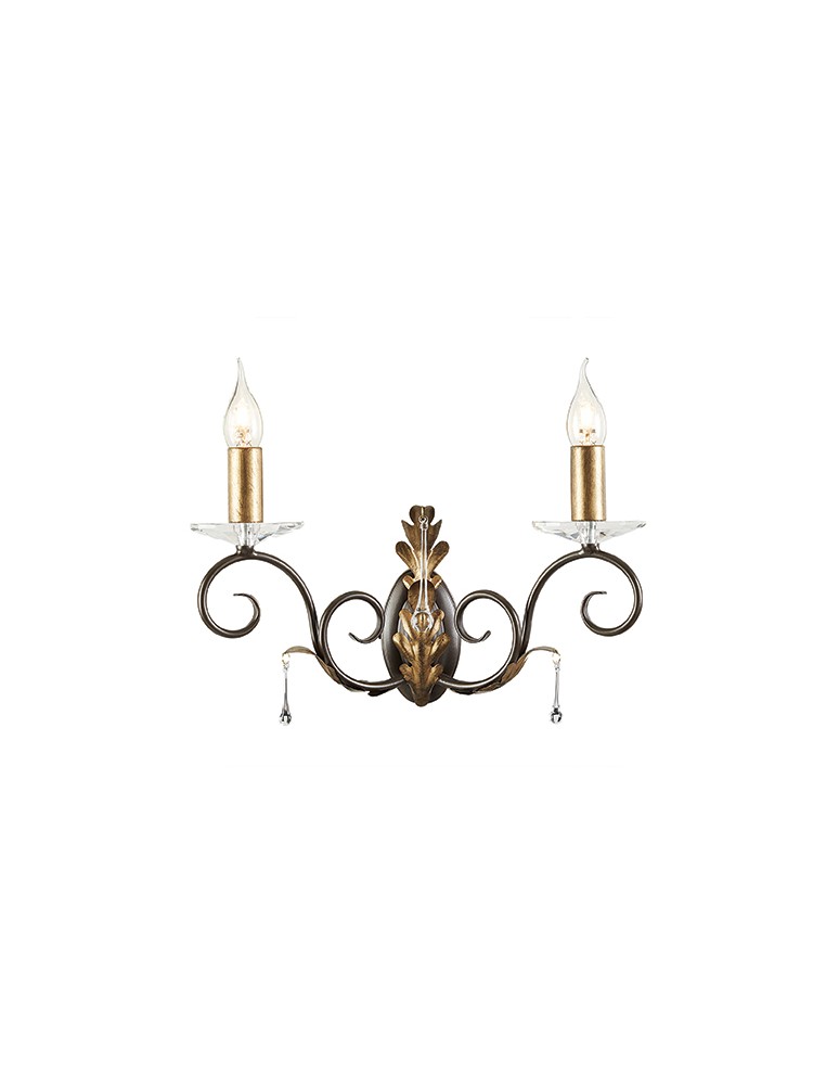 Kinkiety świecznikowe - Elstead Lighting Interior Kinkiet AMARILLI 2x60W E14 AML2 BRONZE - produkt kolory-swiatla.pl 1