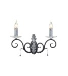 Kinkiety świecznikowe - Elstead Lighting Interior Kinkiet AMARILLI 2x60W E14 AML2 BLK/SILVER - produkt 1