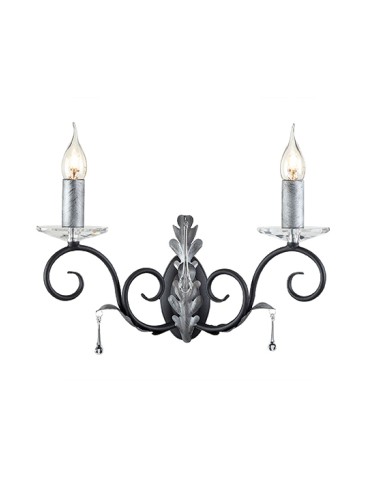 Elstead Lighting Interior Kinkiet AMARILLI 2x60W E14 AML2 BLK/SILVER