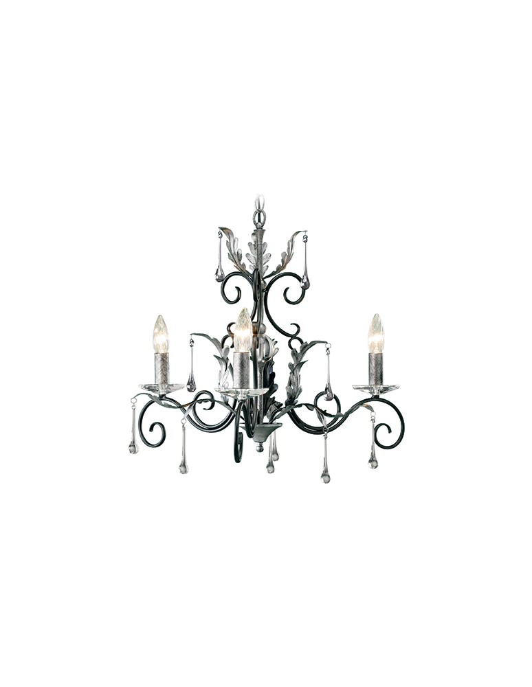 Żyrandole świecznikowe - Elstead Lighting Interior Wisząca AMARILLI 3x60W E14 AML3 BLK/SILVER - produkt kolory-swiatla.pl 1