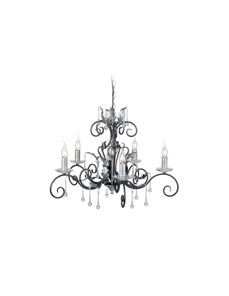 Żyrandole świecznikowe - Elstead Lighting Interior Wisząca AMARILLI 5x60W E14 AML5 BLK/SILVER - produkt kolory-swiatla.pl 1