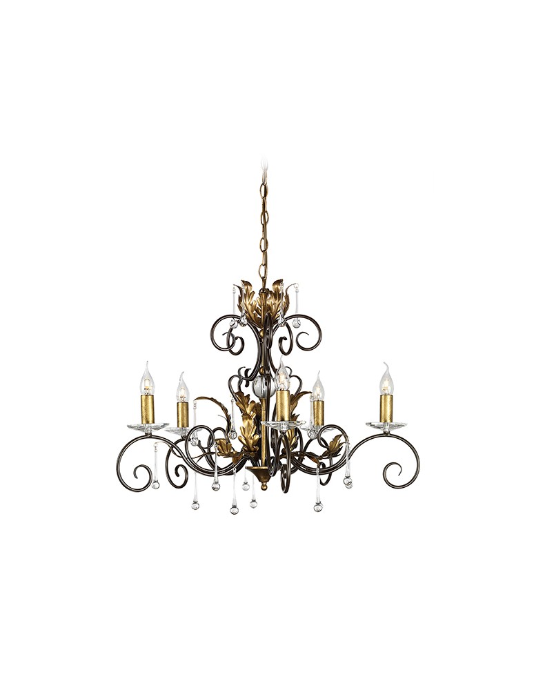 Żyrandole świecznikowe - Elstead Lighting Interior Wisząca AMARILLI 5x60W E14 AML5 BRONZE - produkt kolory-swiatla.pl 1