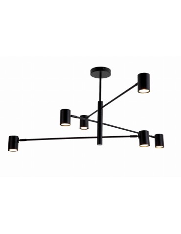 Light Prestige Snow 6 wiszący czarny LP-731/6P BK xGU10
