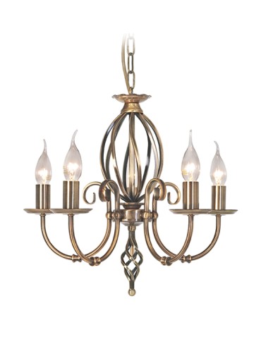 Elstead ARTISAN 5x60W E14 ART5 AGD BRASS Żyrandol