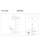 Maytoni Axis Sufitowa LED 40W 3000K 3600lm Złoty MOD106CL-L40G3K Maytoni Axis Sufitowa LED 40W 3000K 3600lm Złoty MOD106CL-L40G3K