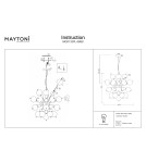 Maytoni Bolla Wisząca E27 6x60W Mosiądz MOD133PL-06BS Maytoni Bolla Wisząca E27 6x60W Mosiądz MOD133PL-06BS