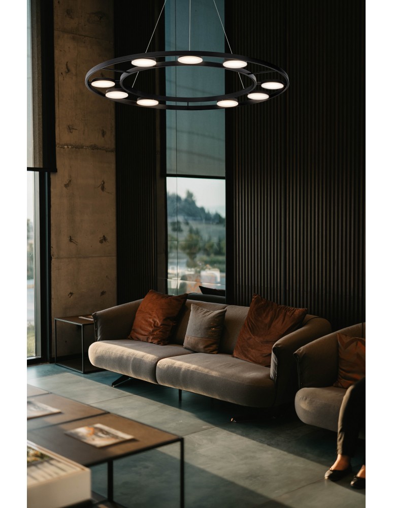 Maytoni Fad Wisząca LED 63.1W 3102K 2830lm Czarny  MOD070PL-L63B3K