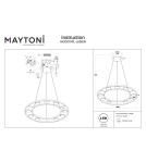 Lampy wiszące LED - Maytoni Fad Wisząca LED 63.1W 3102K 2830lm Czarny  MOD070PL-L63B3K - product 6