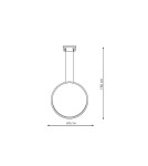 Lampy wiszące okręgi - Light Prestige Mirror lampa wisząca mała czarna IP44 LP-999/1P S BK 1xLED czarny - product 3