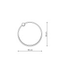 Light Prestige Mirror kinkiet duży czarny LP-999/1W L BK 1xLED czarny Light Prestige Mirror kinkiet duży czarny LP-999/1W L BK 1xLED czarny